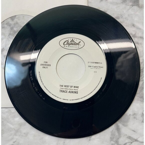 Trace Adkins The Rest of Mine / Wayfaring Stranger 45 Vinyl 90s Country Capitol - Picture 4 of 6